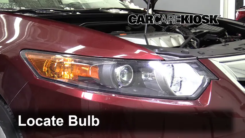 2012 Acura TSX 2.4L 4 Cyl. Wagon Lights Headlight (replace bulb)
